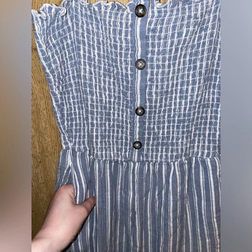 NWT Hollister Removable Straps Smocked Back Wide Leg Pocket Jumpsuit - Picture 3 of 15